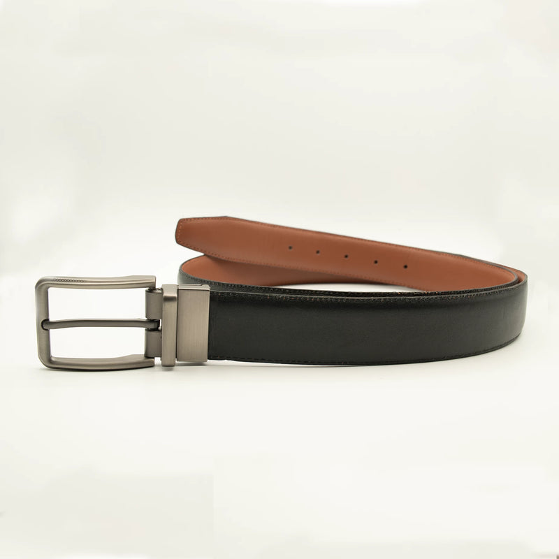 2 in 1 Reversible Elite Black & Brown Leather Belt