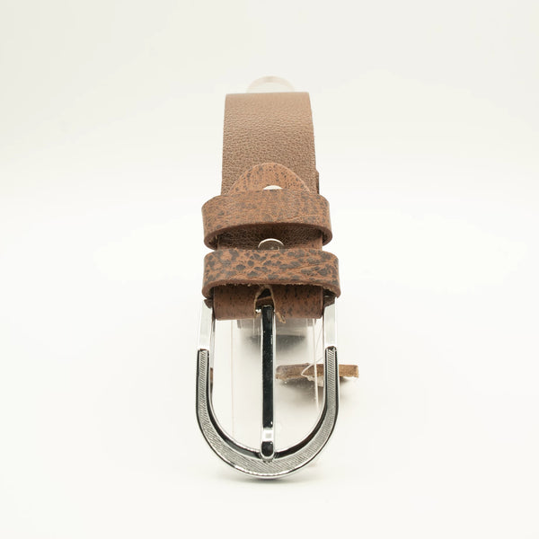 Classic Dual-Tone Brown Leather Belt