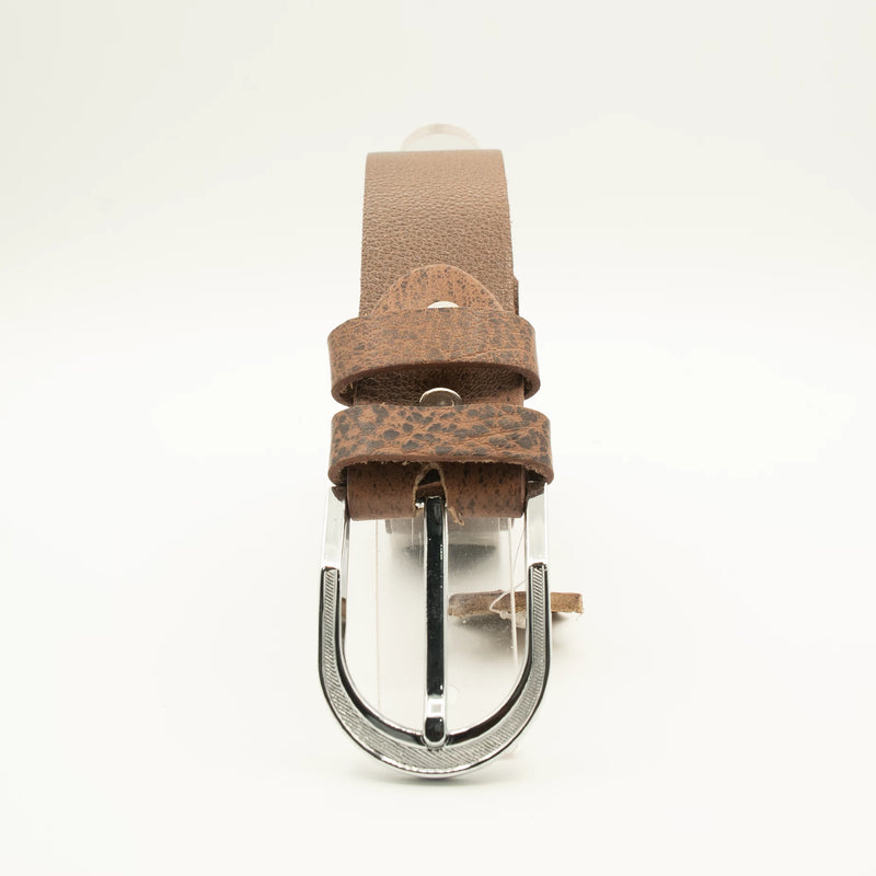 Classic Dual-Tone Brown Leather Belt
