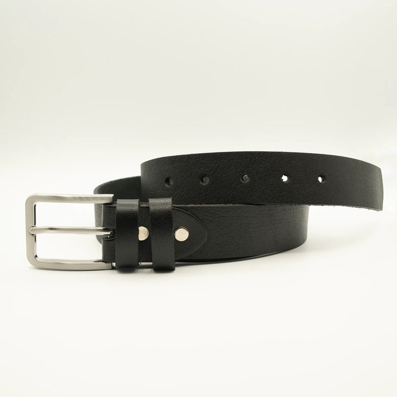 Genuine Black leather belt (1.25