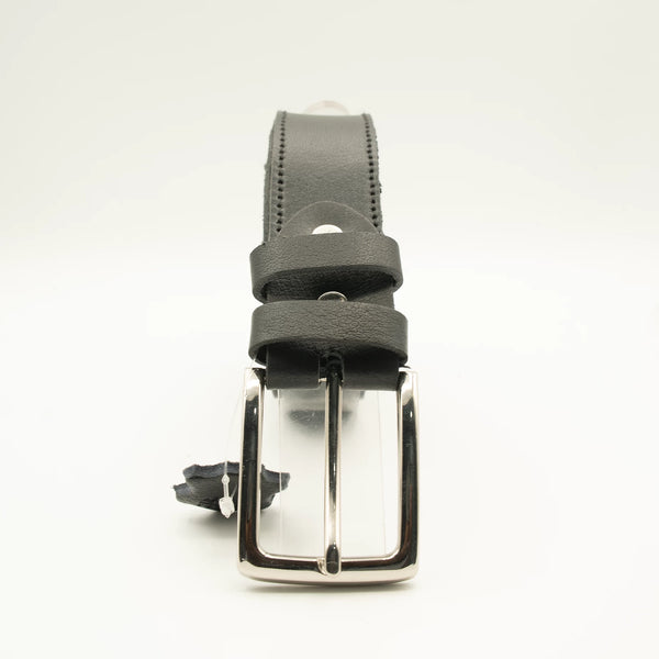 Genuine Black leather belt Single Stiched (1.25
